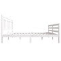 Weißer Massivholzbettrahmen 160x200 cm von vidaXL, Betten und Lattenroste - Ref: Foro24-3100665, Preis: 138,19 €, Rabatt: %