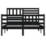 Estructura de cama madera maciza negro 120x200 cm de vidaXL, Camas y somieres - Ref: Foro24-3101087, Precio: 175,74 €, Descue...