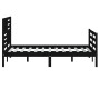 Estructura de cama madera maciza negro 120x200 cm de vidaXL, Camas y somieres - Ref: Foro24-3101087, Precio: 175,74 €, Descue...