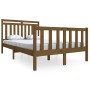 Estructura de cama de madera maciza marrón miel 140x200 cm de vidaXL, Camas y somieres - Ref: Foro24-3100961, Precio: 155,99 ...