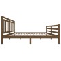 Estructura de cama madera maciza marrón miel 200x200 cm de vidaXL, Camas y somieres - Ref: Foro24-3100677, Precio: 164,31 €, ...