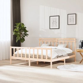 Estructura de cama de madera maciza super king 180x200 cm de vidaXL, Camas y somieres - Ref: Foro24-3100973, Precio: 159,99 €...