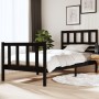 Estructura de cama individual de madera maciza negro 90x190 cm de vidaXL, Camas y somieres - Ref: Foro24-3101122, Precio: 129...