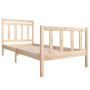 Estructura de cama individual de madera maciza 90x190 cm de vidaXL, Camas y somieres - Ref: Foro24-3100684, Precio: 88,87 €, ...