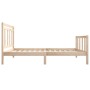 Estructura de cama individual de madera maciza 90x190 cm de vidaXL, Camas y somieres - Ref: Foro24-3100684, Precio: 88,87 €, ...