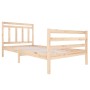 Solid wood bed frame 120x200 cm by vidaXL, Beds and slatted bases - Ref: Foro24-3100649, Price: 116,89 €, Discount: %