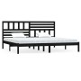 Estructura de cama de madera maciza negra 180x200 cm de vidaXL, Camas y somieres - Ref: Foro24-3101042, Precio: 195,03 €, Des...