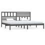 Solid gray pine wood bed frame 180x200 cm by vidaXL, Beds and slatted bases - Ref: Foro24-3101040, Price: 188,35 €, Discount: %