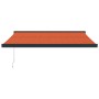 Toldo retráctil aluminio y tela naranja y marrón 3x2,5 m de vidaXL, Toldos - Ref: Foro24-3154566, Precio: 500,99 €, Descuento: %