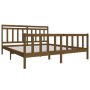 Honey brown solid wood bed frame 180x200 cm by vidaXL, Beds and slatted bases - Ref: Foro24-3100976, Price: 167,99 €, Discoun...