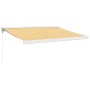 Toldo retráctil aluminio y tela blanco y amarillo 3x2,5 m de vidaXL, Toldos - Ref: Foro24-3154531, Precio: 478,98 €, Descuent...