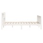 White solid wood bed frame 140x190 cm by vidaXL, Beds and slatted bases - Ref: Foro24-3101134, Price: 148,27 €, Discount: %