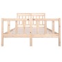 Solid wood bed frame 140x190 cm by vidaXL, Beds and slatted bases - Ref: Foro24-3100699, Price: 118,14 €, Discount: %