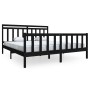 Estructura de cama de madera maciza negra super king 180x200 cm de vidaXL, Camas y somieres - Ref: Foro24-3100977, Precio: 19...