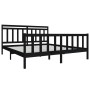 Estructura de cama de madera maciza negra super king 180x200 cm de vidaXL, Camas y somieres - Ref: Foro24-3100977, Precio: 19...