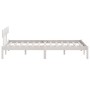 Solid white pine wood bed frame 140x200 cm by vidaXL, Beds and slatted bases - Ref: Foro24-810148, Price: 111,04 €, Discount: %