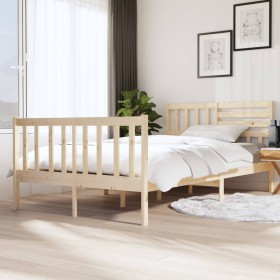 Estructura de cama madera maciza 120x200 cm de vidaXL, Camas y somieres - Ref: Foro24-3101148, Precio: 126,99 €, Descuento: %