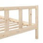 Estructura de cama doble pequeña de madera maciza 120x190 cm de vidaXL, Camas y somieres - Ref: Foro24-3101123, Precio: 125,1...