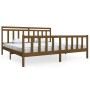 Estructura de cama de madera maciza marrón miel 200x200 cm de vidaXL, Camas y somieres - Ref: Foro24-3100981, Precio: 163,10 ...