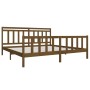 Estructura de cama de madera maciza marrón miel 200x200 cm de vidaXL, Camas y somieres - Ref: Foro24-3100981, Precio: 163,10 ...