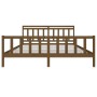 Estructura de cama de madera maciza marrón miel 200x200 cm de vidaXL, Camas y somieres - Ref: Foro24-3100981, Precio: 163,10 ...