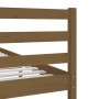 Honey brown solid wood bed frame 200x200 cm by vidaXL, Beds and slatted bases - Ref: Foro24-3101111, Price: 189,99 €, Discoun...