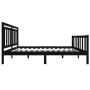 Black solid wood bed frame 140x190 cm by vidaXL, Beds and slatted bases - Ref: Foro24-3100703, Price: 167,77 €, Discount: %