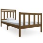 Estructura de cama madera maciza marrón miel 100x200 cm de vidaXL, Camas y somieres - Ref: Foro24-3100951, Precio: 115,16 €, ...