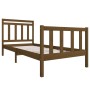 Estructura de cama madera maciza marrón miel 100x200 cm de vidaXL, Camas y somieres - Ref: Foro24-3100951, Precio: 115,16 €, ...