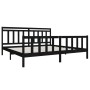 Black solid wood bed frame 200x200 cm by vidaXL, Beds and slatted bases - Ref: Foro24-3100982, Price: 195,74 €, Discount: %