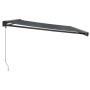 Toldo retráctil aluminio y tela gris antracita 4x3 m de vidaXL, Toldos - Ref: Foro24-3154563, Precio: 505,47 €, Descuento: %