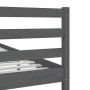 Gray solid wood bed frame 120x190 cm by vidaXL, Beds and slatted bases - Ref: Foro24-3101060, Price: 179,99 €, Discount: %