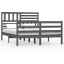 Gray solid wood bed frame 5FT 150x200 cm by vidaXL, Beds and slatted bases - Ref: Foro24-3101095, Price: 180,99 €, Discount: %