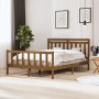 Honey brown solid wood bed frame 150x200 cm by vidaXL, Beds and slatted bases - Ref: Foro24-3100966, Price: 153,34 €, Discoun...