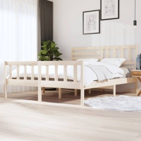 Super king solid wood bed frame 180x200 cm by vidaXL, Beds and slatted bases - Ref: Foro24-3101168, Price: 167,23 €, Discount: %