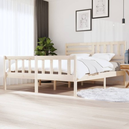 Super king solid wood bed frame 180x200 cm by vidaXL, Beds and slatted bases - Ref: Foro24-3101168, Price: 173,42 €, Discount: %