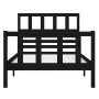 Estructura de cama madera maciza negro 90x200 cm de vidaXL, Camas y somieres - Ref: Foro24-3101142, Precio: 138,98 €, Descuen...