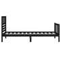 Estructura de cama madera maciza negro 90x200 cm de vidaXL, Camas y somieres - Ref: Foro24-3101142, Precio: 138,98 €, Descuen...