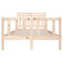 Estructura de cama doble pequeña de madera maciza 120x190 cm de vidaXL, Camas y somieres - Ref: Foro24-3100689, Precio: 110,2...