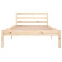 Solid pine wood bed frame 100x200 cm by vidaXL, Beds and slatted bases - Ref: Foro24-810420, Price: 71,69 €, Discount: %