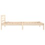 Solid pine wood bed frame 100x200 cm by vidaXL, Beds and slatted bases - Ref: Foro24-810420, Price: 71,69 €, Discount: %