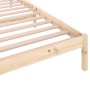 Solid pine wood bed frame 100x200 cm by vidaXL, Beds and slatted bases - Ref: Foro24-810420, Price: 71,69 €, Discount: %