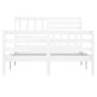 Estructura de cama de madera maciza blanca 160x200 cm de vidaXL, Camas y somieres - Ref: Foro24-3101099, Precio: 161,79 €, De...