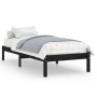 Estructura de cama individual madera maciza negra 90x190 cm de vidaXL, Camas y somieres - Ref: Foro24-809986, Precio: 92,44 €...