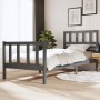 Estructura de cama madera maciza gris 90x200 cm de vidaXL, Camas y somieres - Ref: Foro24-3101140, Precio: 116,99 €, Descuent...