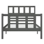 Estructura de cama madera maciza gris 90x200 cm de vidaXL, Camas y somieres - Ref: Foro24-3101140, Precio: 116,99 €, Descuent...