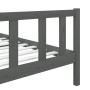 Estructura de cama madera maciza gris 90x200 cm de vidaXL, Camas y somieres - Ref: Foro24-3101140, Precio: 116,99 €, Descuent...