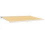 Toldo retráctil aluminio y tela amarillo y blanco 5x3 m de vidaXL, Toldos - Ref: Foro24-3154535, Precio: 726,35 €, Descuento: %