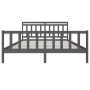 Estructura de cama de madera maciza gris 180x200 cm de vidaXL, Camas y somieres - Ref: Foro24-3100975, Precio: 168,90 €, Desc...