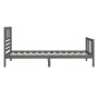 Gray solid wood bed frame 100x200 cm by vidaXL, Beds and slatted bases - Ref: Foro24-3101145, Price: 116,54 €, Discount: %